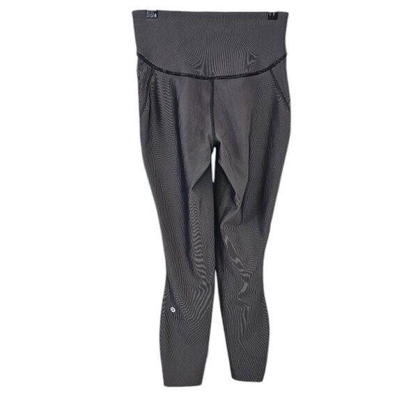 Lululemon Base Pace High-Rise Tight 25" *Two-Tone Ribbed Black / Gull Grey - Picture 3 of 10